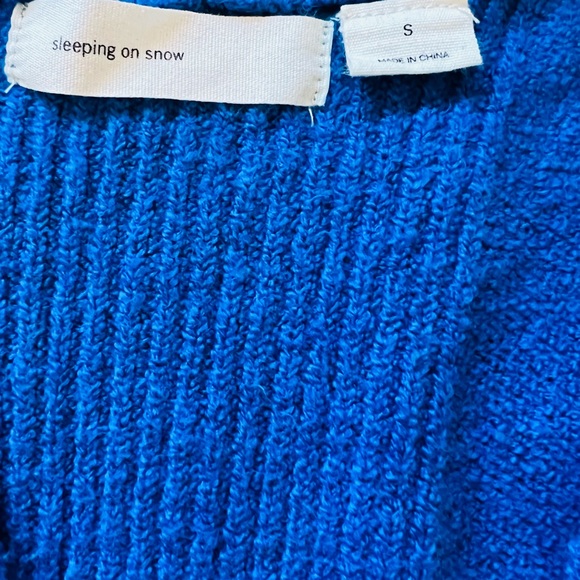 💕 Anthropologie 💕 Sleeping on Snow Alcott Kimono Sweater Cerulean Blue Size S - Picture 7 of 8